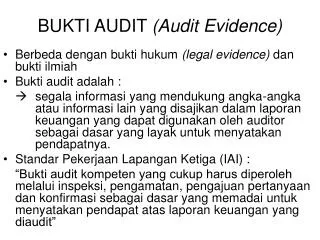 BUKTI AUDIT (Audit Evidence)