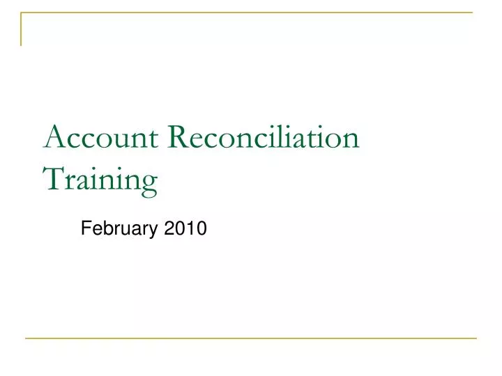 account reconciliation training
