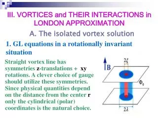 1. GL equations in a rotationally invariant situation