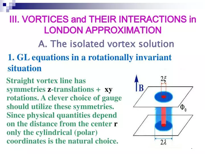 1 gl equations in a rotationally invariant situation
