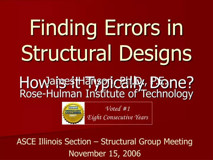finding errors in structural designs