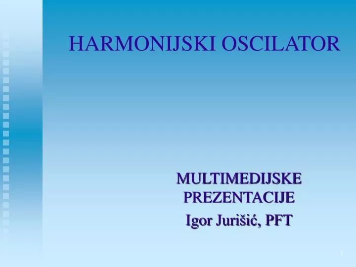 harmonijski oscilator