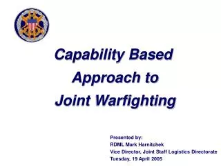 Capability Based Approach to Joint Warfighting
