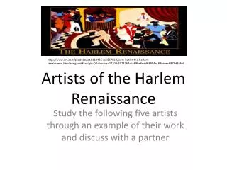 Artists of the Harlem Renaissance