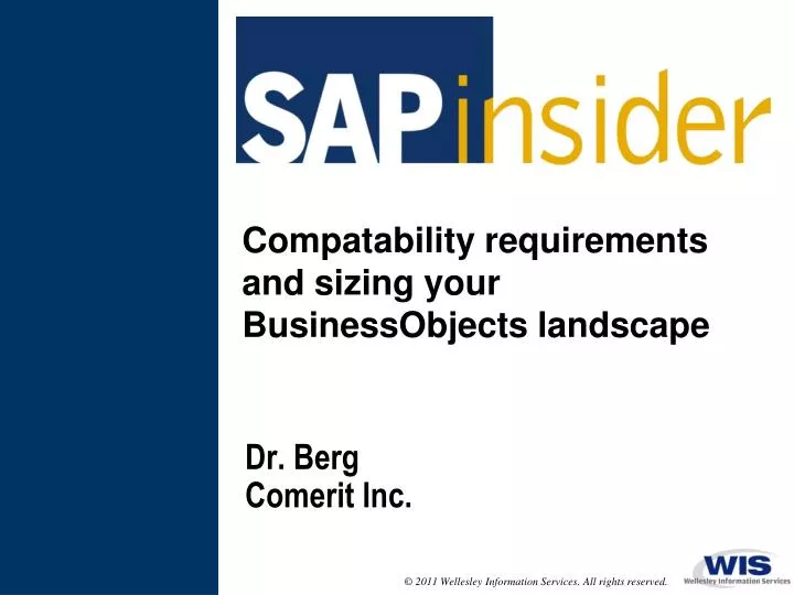 compatability requirements and sizing your businessobjects landscape
