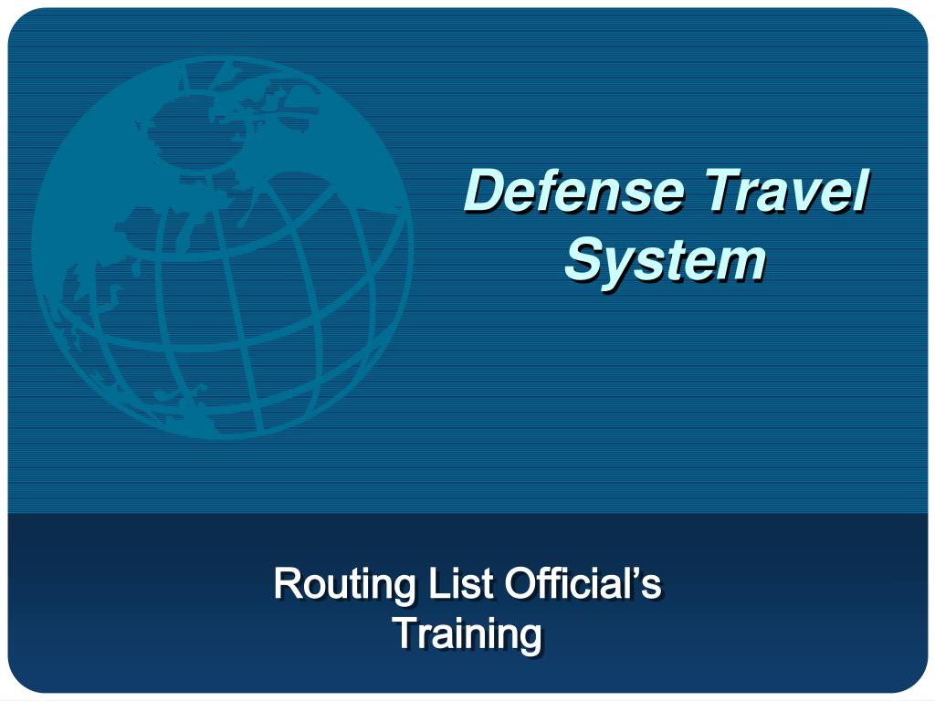 Ppt Defense Travel System Powerpoint Presentation Free Download