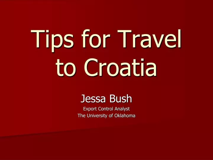 tips for travel to croatia