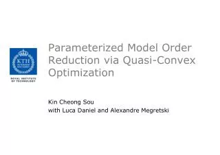 Parameterized Model Order Reduction via Quasi-Convex Optimization