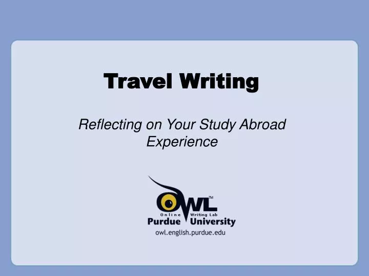 travel writing