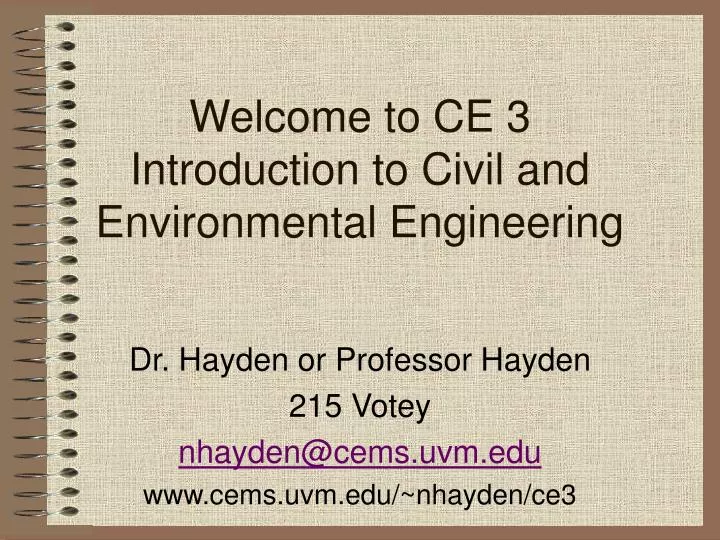 welcome to ce 3 introduction to civil and environmental engineering