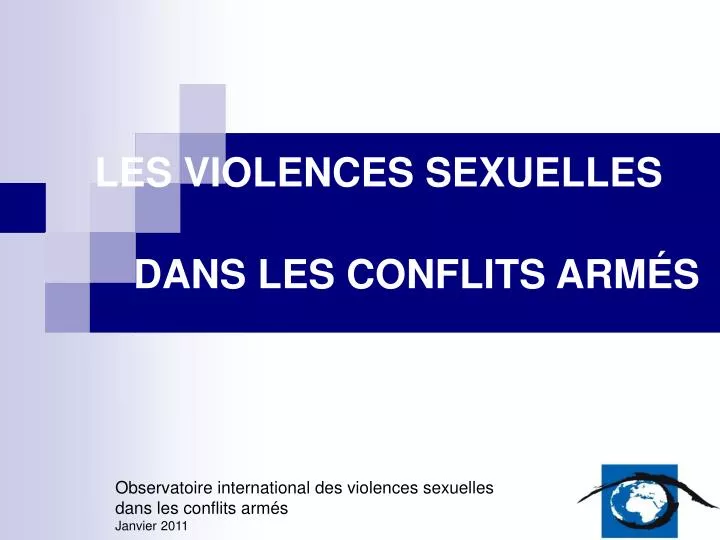 les violences sexuelles dans les conflits arm s