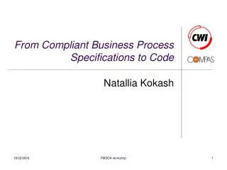 From Compliant Business Process Specifications to Code