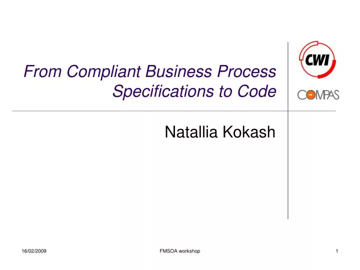 from compliant business process specifications to code