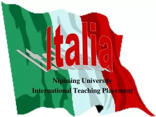 Nipissing UniversityInternational Teaching Placement