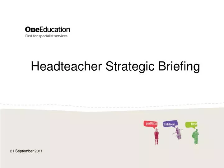 headteacher strategic briefing