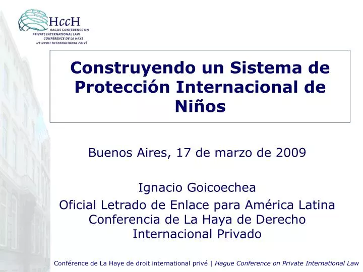 construyendo un sistema de protecci n internacional de ni os