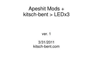 ver 1 3 31 2011 kitsch bent com