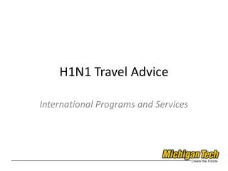 H1N1 Travel Advice