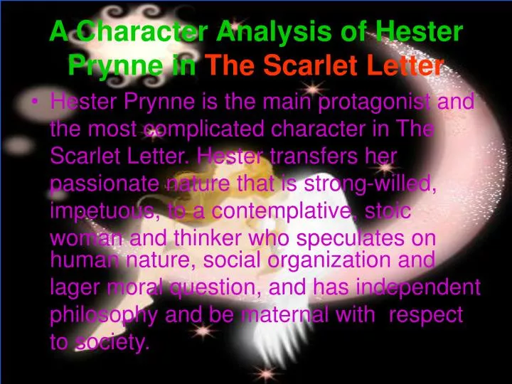 a character analysis of hester prynne in the scarlet letter