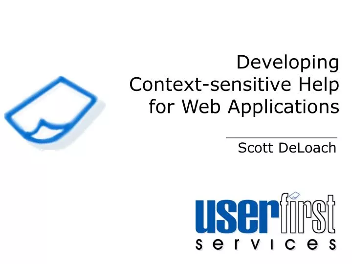 developing context sensitive help for web applications