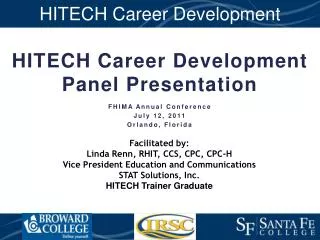 HITECH Career Development Panel Presentation