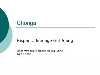 Chonga