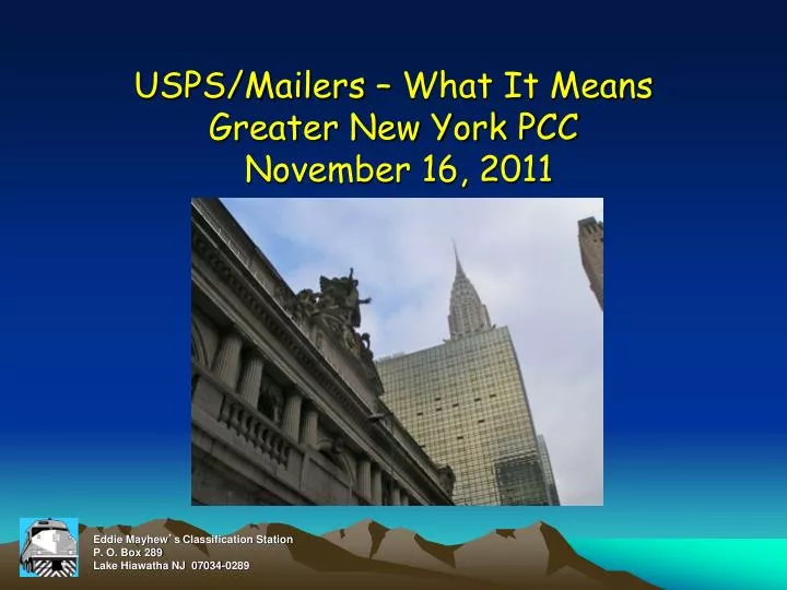 usps mailers what it means greater new york pcc november 16 2011