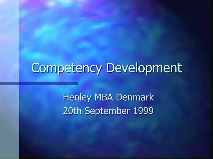 competency development