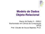 Modelo de Dados Objeto-Relacional - slide 1