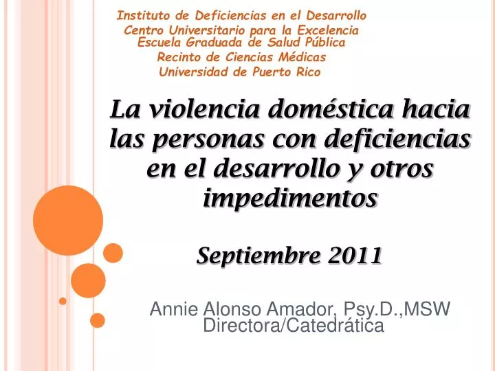 annie alonso amador psy d msw directora catedr tica