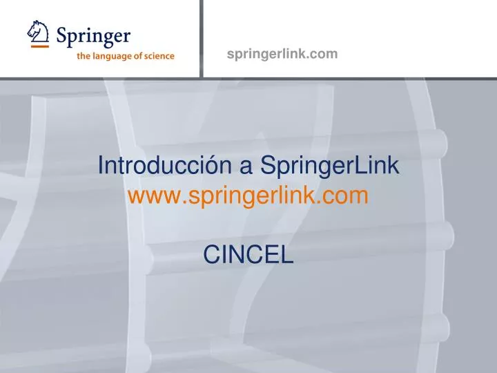 introducci n a springerlink www springerlink com cincel