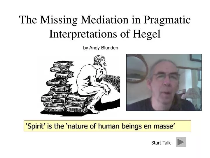 the missing mediation in pragmatic interpretations of hegel