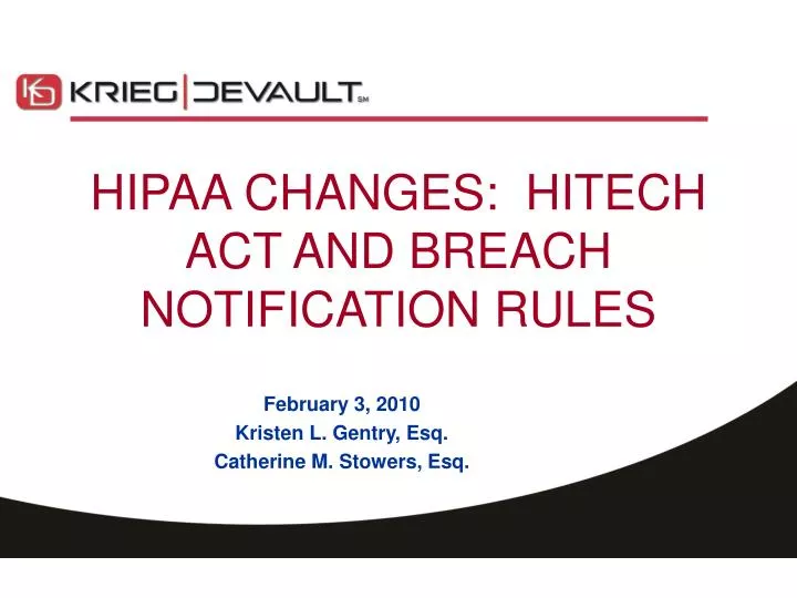 hipaa changes hitech act and breach notification rules