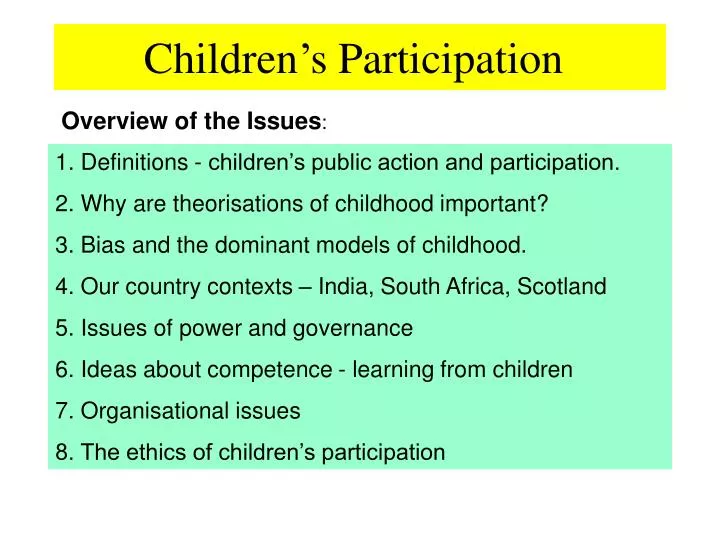 children s participation