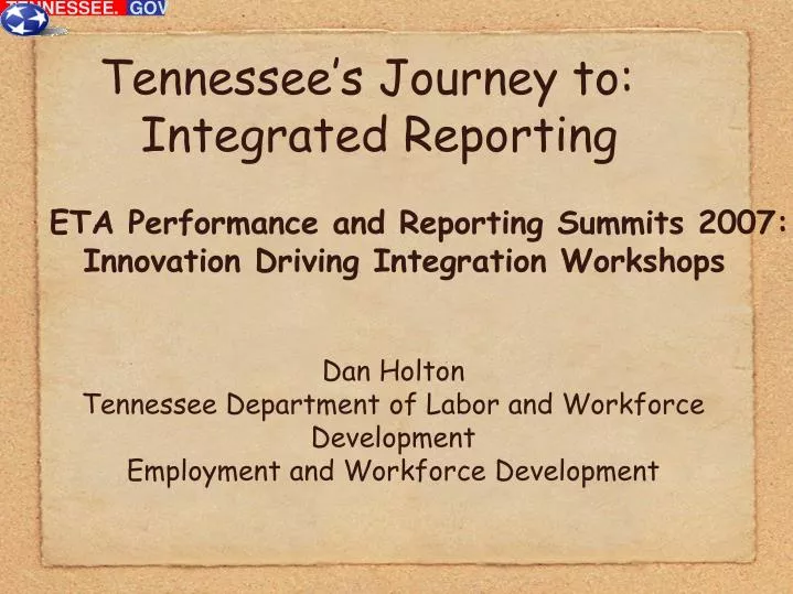 tennessee s journey to integrated reporting
