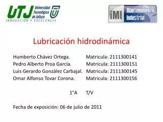 lubricaci n hidrodin mica