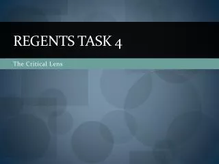 Regents Task 4