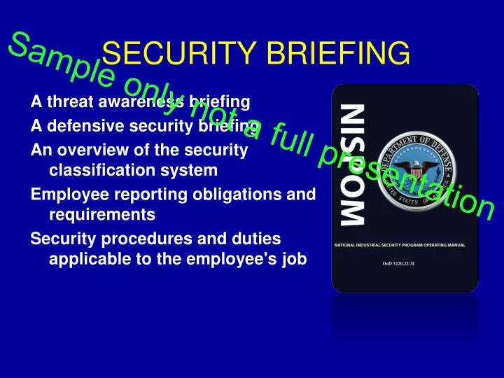 security briefing