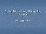 Mastering Cross-Referencing in MLA - slide 1