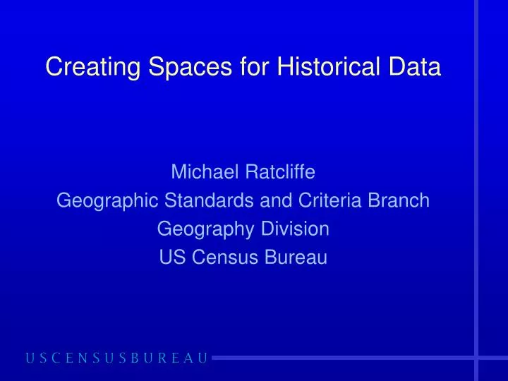 creating spaces for historical data