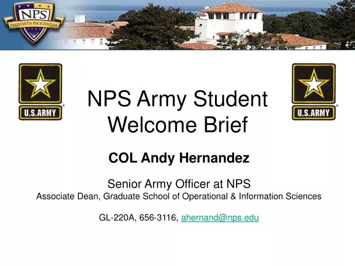 nps army student welcome brief