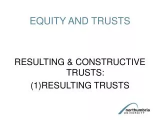 EQUITY AND TRUSTS