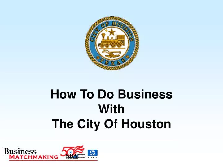how to do business with the city of houston