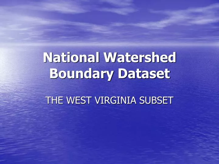 national watershed boundary dataset