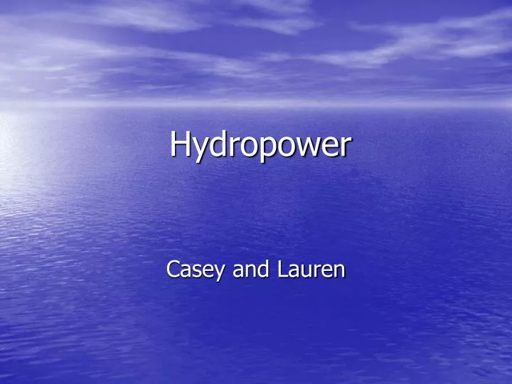 hydropower