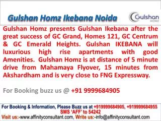 Gulshan Homz IKEBANA Sector143B Noida Expressway@09999684905