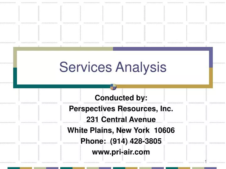 services analysis