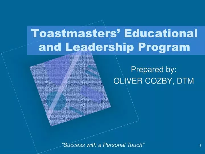 toastmasters educational and leadership program