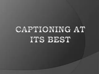 Captioning services from captioningstar