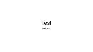 first test